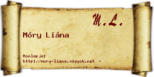 Móry Liána névjegykártya